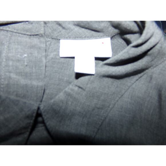 J Jill gray peter pan collar tunic size Medium Petite Back button Excellent - Picture 5 of 6